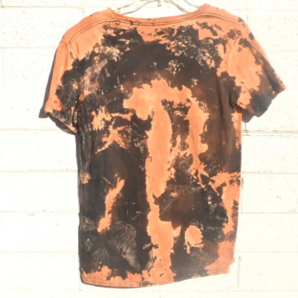 The Avengers Tie Dye Shirt Distressed Black Size Medium Youth